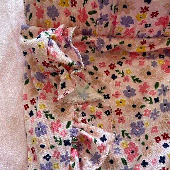 Btween 3 Piece Outfit Pink Floral Shorts Top Hair Tie - Picture 9 of 12